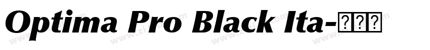 Optima Pro Black Ita字体转换